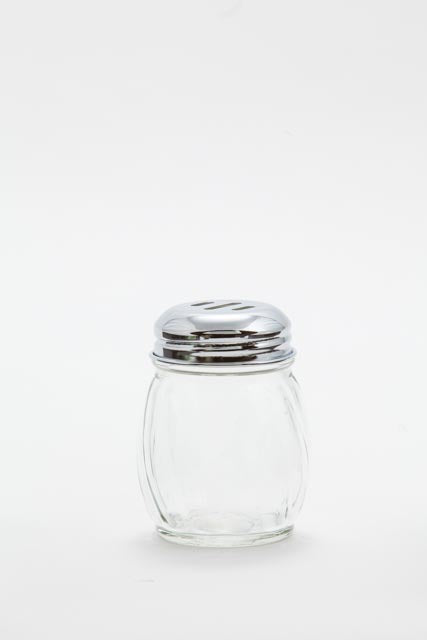 Glass Slotted Shaker with Chrome Slotted Top