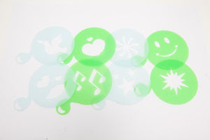 Stencils - Mixed Pack of 8 Acrylic Plastic.