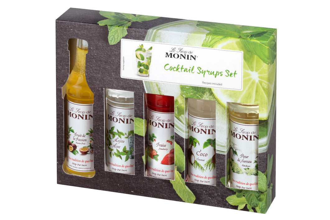 Monin Cocktail Syrups 5 X 50ml Bottle Starter Pack